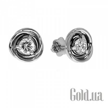 Серьги-гвоздики Золотые серьги с бриллиантами