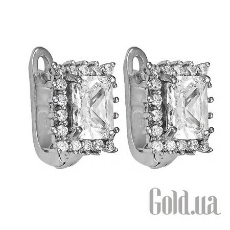 Серьги Серебряные серьги с куб. циркониями