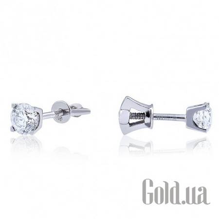 Серьги-гвоздики Золотые серьги с бриллиантами по 0,50 карат