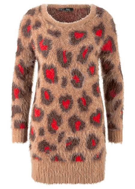 Пуловер с леопардовым рисунком
