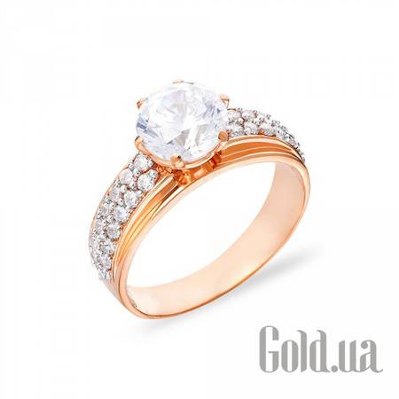 Кольцо Золотое кольцо с куб. циркониями, 21.5