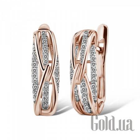 Серьги Золотые серьги с бриллиантами