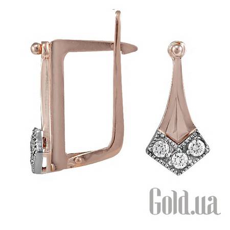Серьги Золотые серьги с куб.циркониями