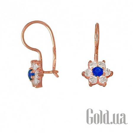Детские серьги Золотые серьги с куб. циркониями