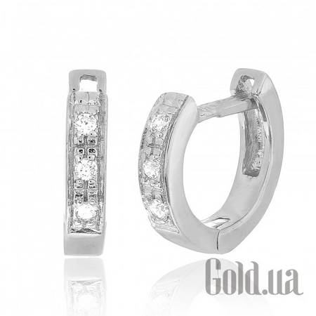 Серьги Серебряные серьги с  куб. циркониями