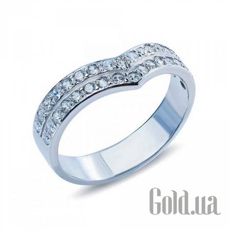Женские кольца Женское серебряное кольцо с куб. циркониями, 16