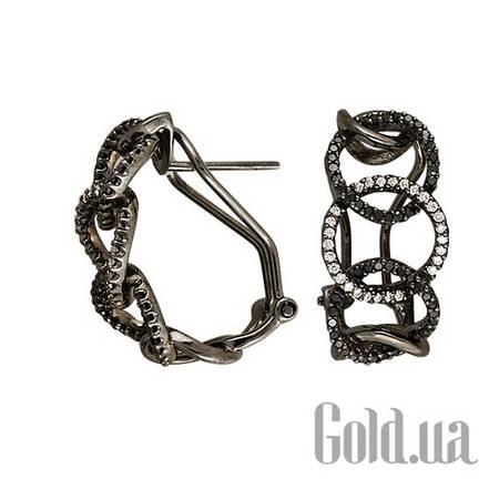 Серьги Золотые серьги с бриллиантами