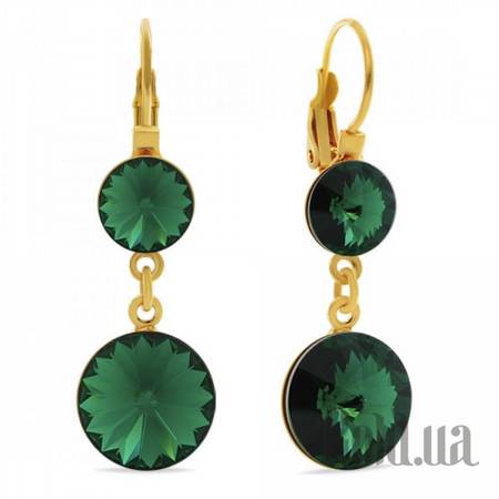 Серьги с подвесками Серьги с кристаллами Swarovski в позолоте