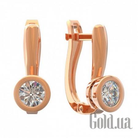 Серьги Золотые серьги с куб. циркониями