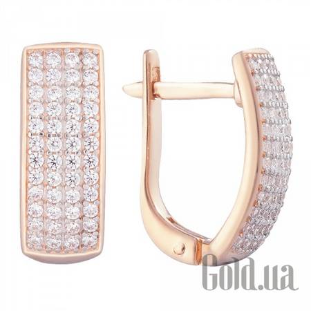 Серьги Золотые серьги с куб. циркониями