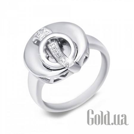 Женские кольца Женское серебряное кольцо с куб. циркониями, 18