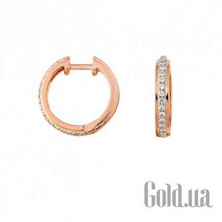 Детские серьги Золотые серьги с бриллиантами