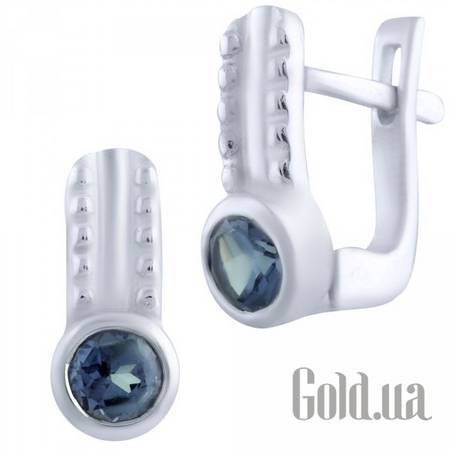 Серьги Серебряные серьги с александритами