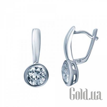 Серьги Серебряные серьги с куб. циркониями