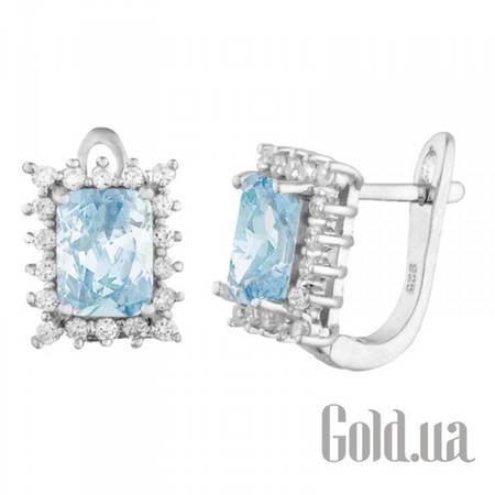 Серьги Серебряные серьги с куб. циркониями
