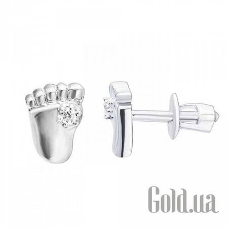 Серьги-гвоздики Серебряные серьги с куб. циркониями