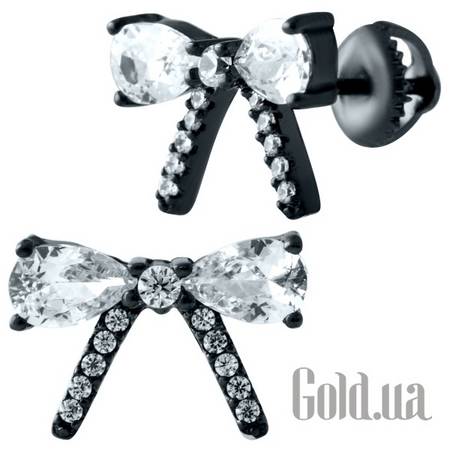 Серьги-гвоздики Серебряные серьги с куб. циркониями