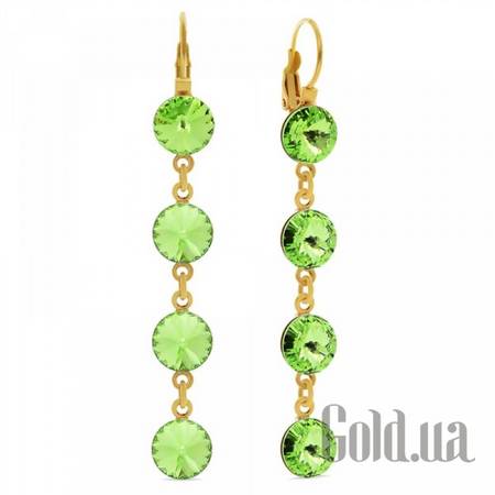 Серьги с подвесками Серьги с кристаллами Swarovski в позолоте