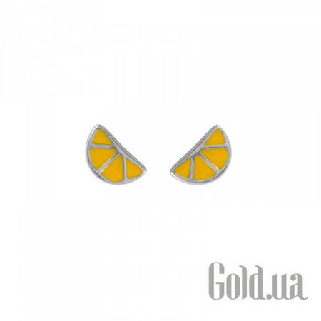 Детские серьги Серебряные серьги с эмалью