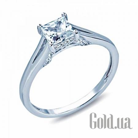 Кольцо Серебряное кольцо с куб. циркониями, 17