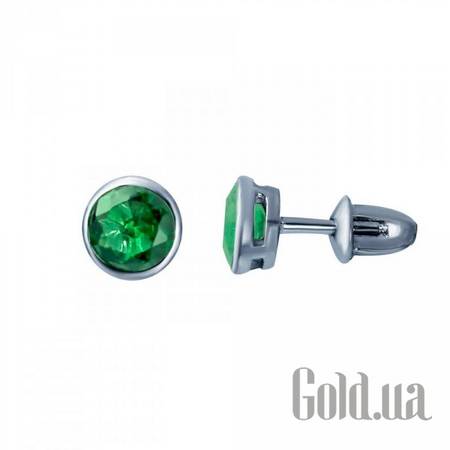 Серьги-гвоздики Серебряные серьги с куб. циркониями