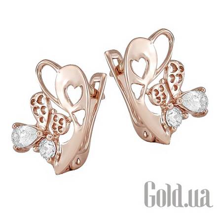 Серьги Золотые серьги с куб.циркониями