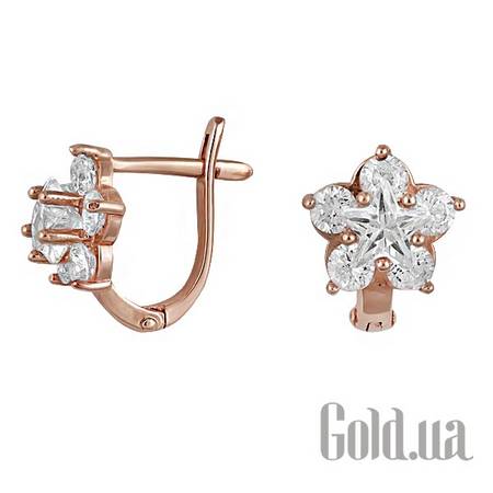 Серьги Золотые серьги с куб. циркониями