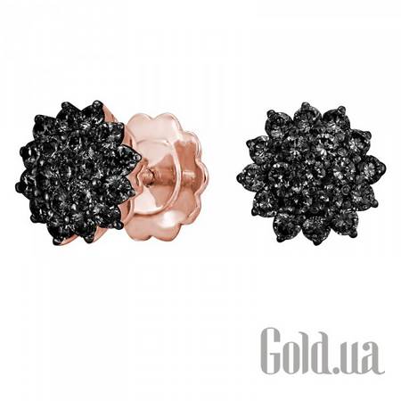 Серьги-гвоздики Золотые серьги с кубическим цирконием