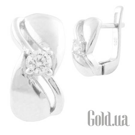 Серьги Fresh Jewelry Серебряные серьги с куб. циркониями