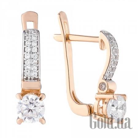 Серьги Золотые серьги с куб. циркониями