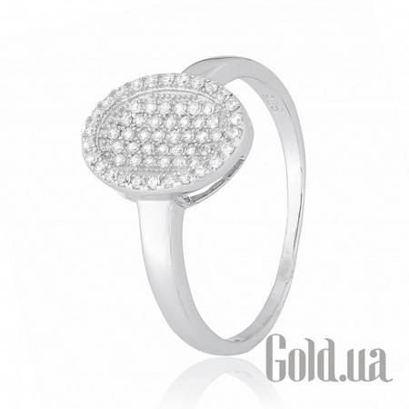 Кольцо Серебряное кольцо с куб. циркониями, 18