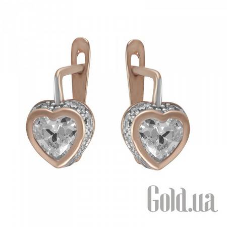 Серьги Золотые серьги с кубическим цирконием