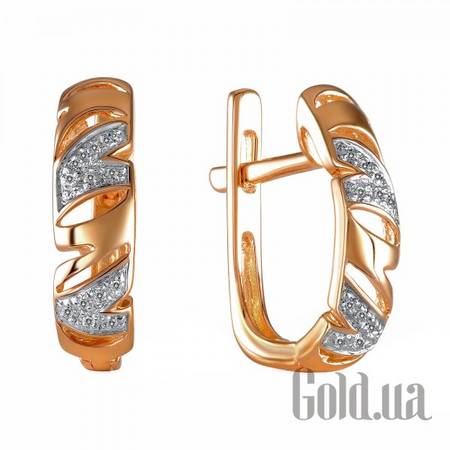 Серьги Золотые серьги с бриллиантами
