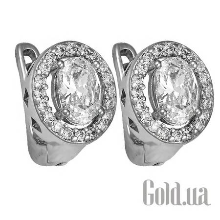 Серьги Серебряные серьги с куб. циркониями