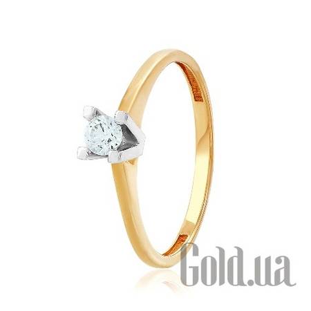 Кольцо Золотое кольцо с  камнем Swarovski, 18