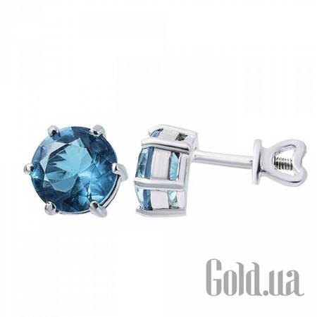 Серьги-гвоздики Серебряные серьги с куб. циркониями