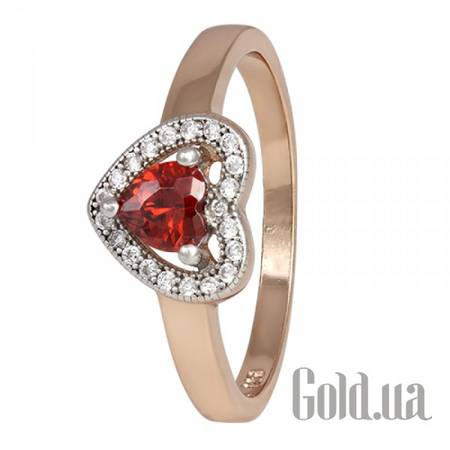 Кольцо Silvex925 Серебряное кольцо с  куб. циркониями  в позолоте, 16