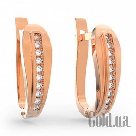 Серьги Золотые серьги с куб. циркониями