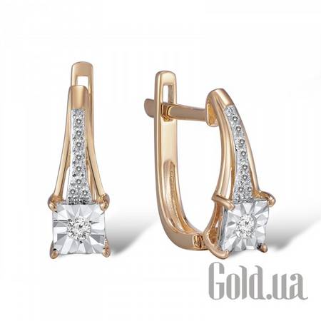 Серьги Золотые серьги с бриллиантами