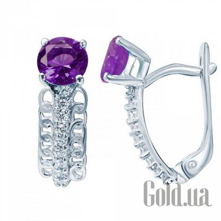 Серьги Серебряные серьги с куб. циркониями