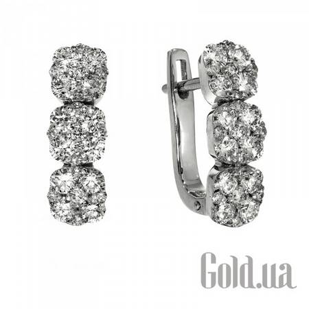 Серьги Золотые серьги с бриллиантами