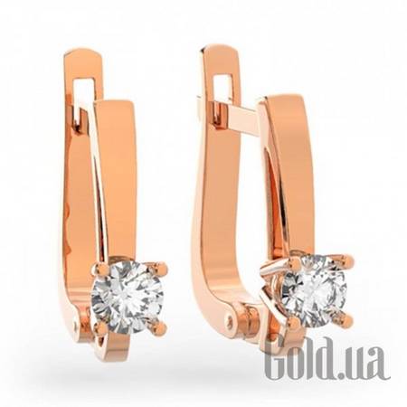 Серьги Золотые серьги с куб. циркониями