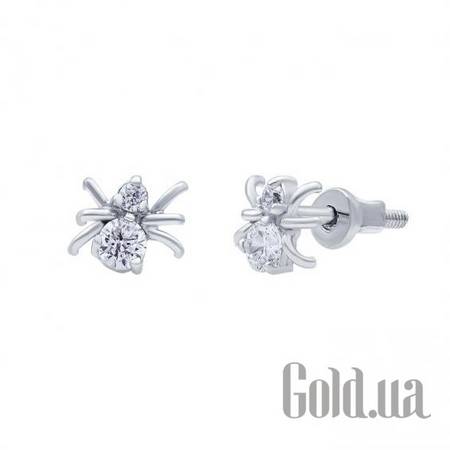 Серьги-гвоздики Серебряные серьги с куб. циркониями