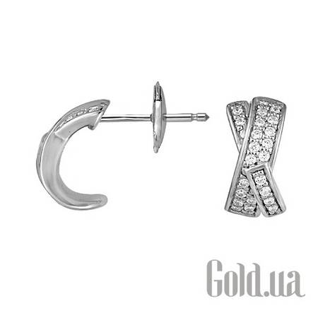 Серьги-гвоздики Серебряные серьги с куб.циркониями