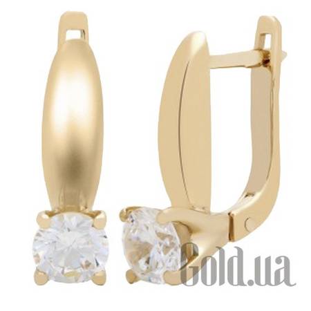 Серьги Золотые серьги с куб. циркониями