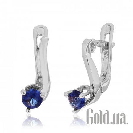 Серьги Серебряные серьги с  куб. циркониями