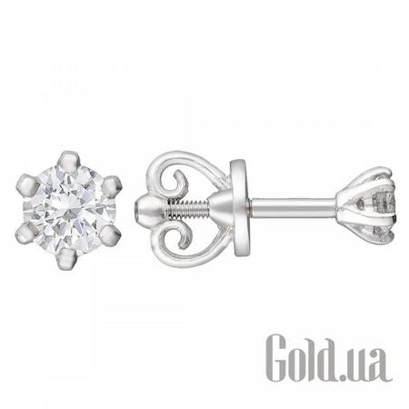Серьги-гвоздики Золотые серьги с бриллиантами