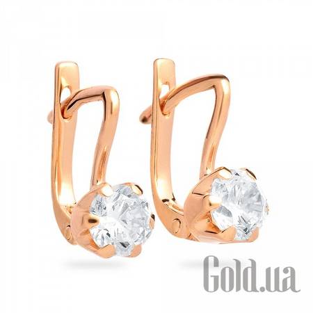 Серьги Золотые серьги с куб. циркониями