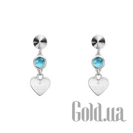 Серьги с подвесками Серебряные серьги с топазами