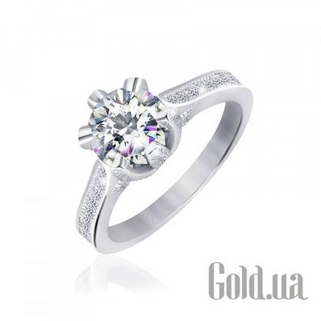 Кольцо Серебряное кольцо с куб. циркониями, 18.5